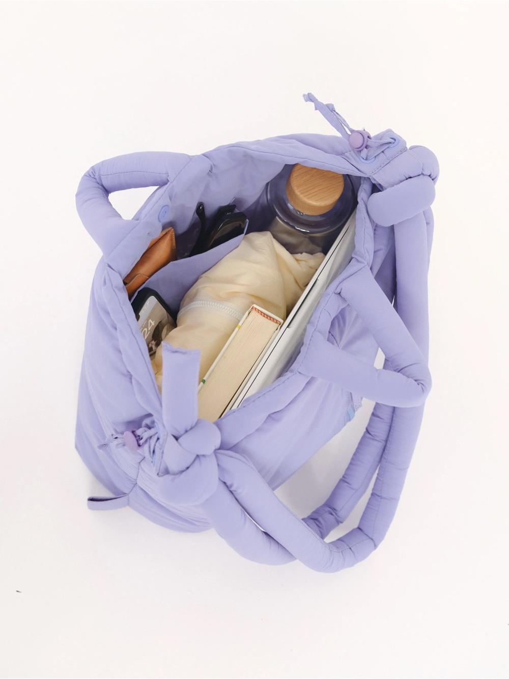 ÖLEND Ona Soft Bag – Lilac – Padded Nylon Tote/Crossbody/Backpack - Picture 3 of 6